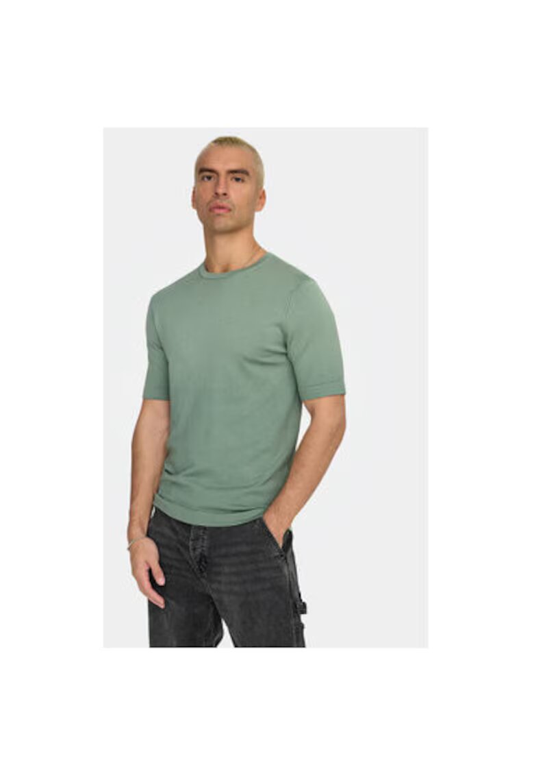 Only  Sons Tricou barbati - 304805219 - Viscoza/Poliester - Verde - Verde