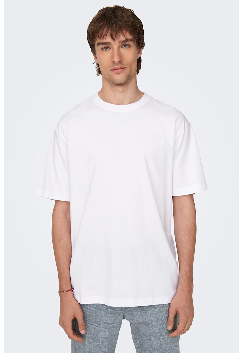 Only  Sons Tricou relaxed-fit din bumbac organic Fred - Alb