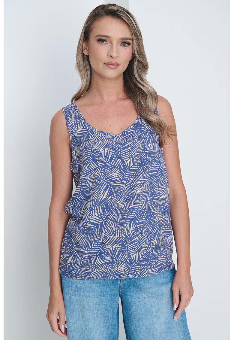 Only Top cu decolteu rotund Onlnova - Albastru lavanda