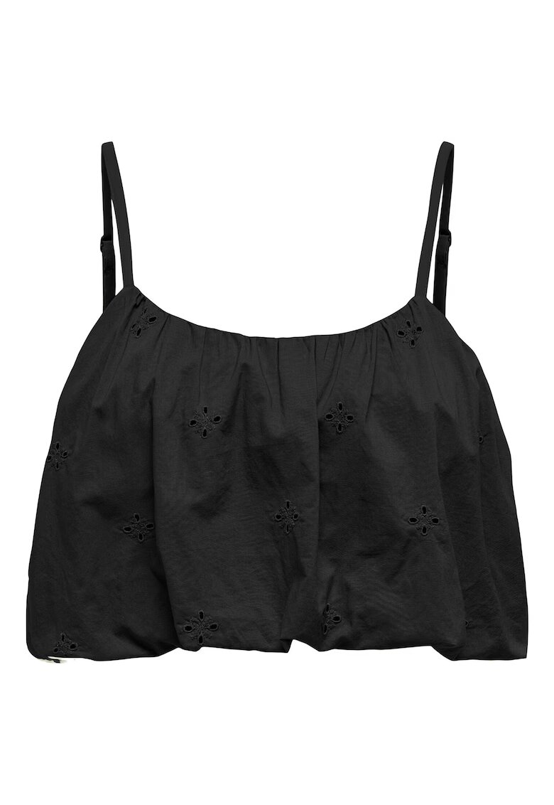 Only Top dama 15342566 - Bumbac organic/Bumbac - Negru - Negru