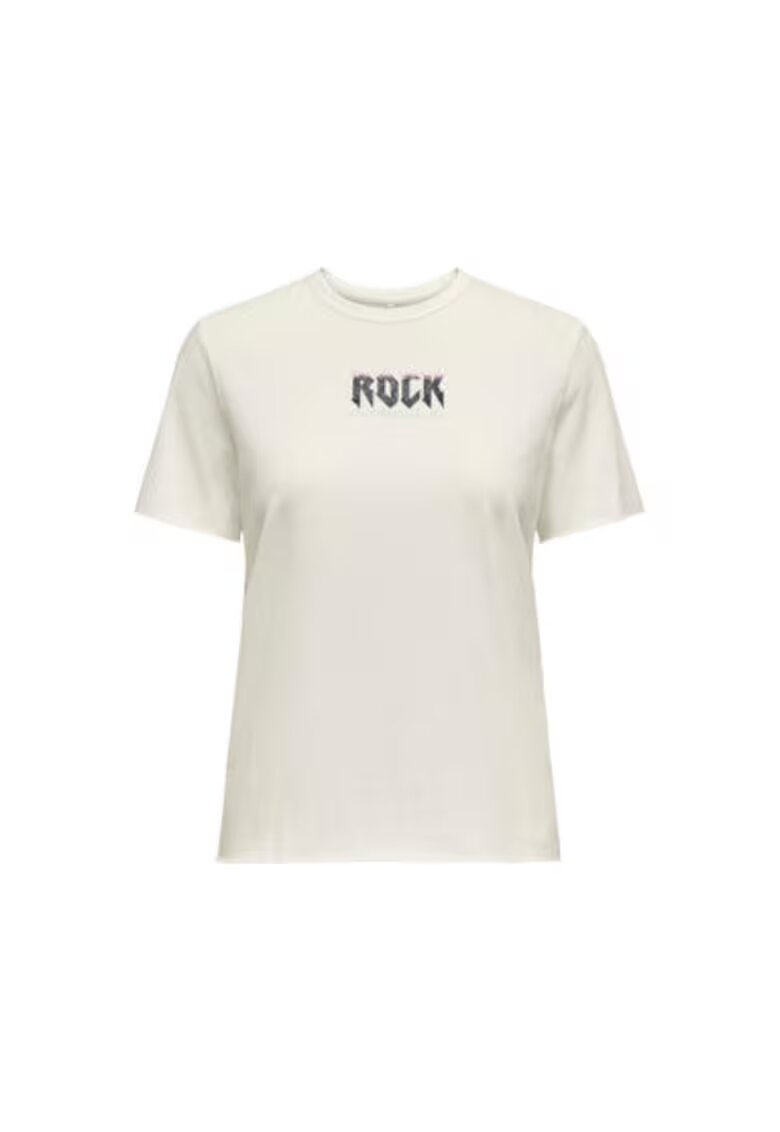 Only Tricou dama 15307412 - Bumbac organic - Ecru - Ecru