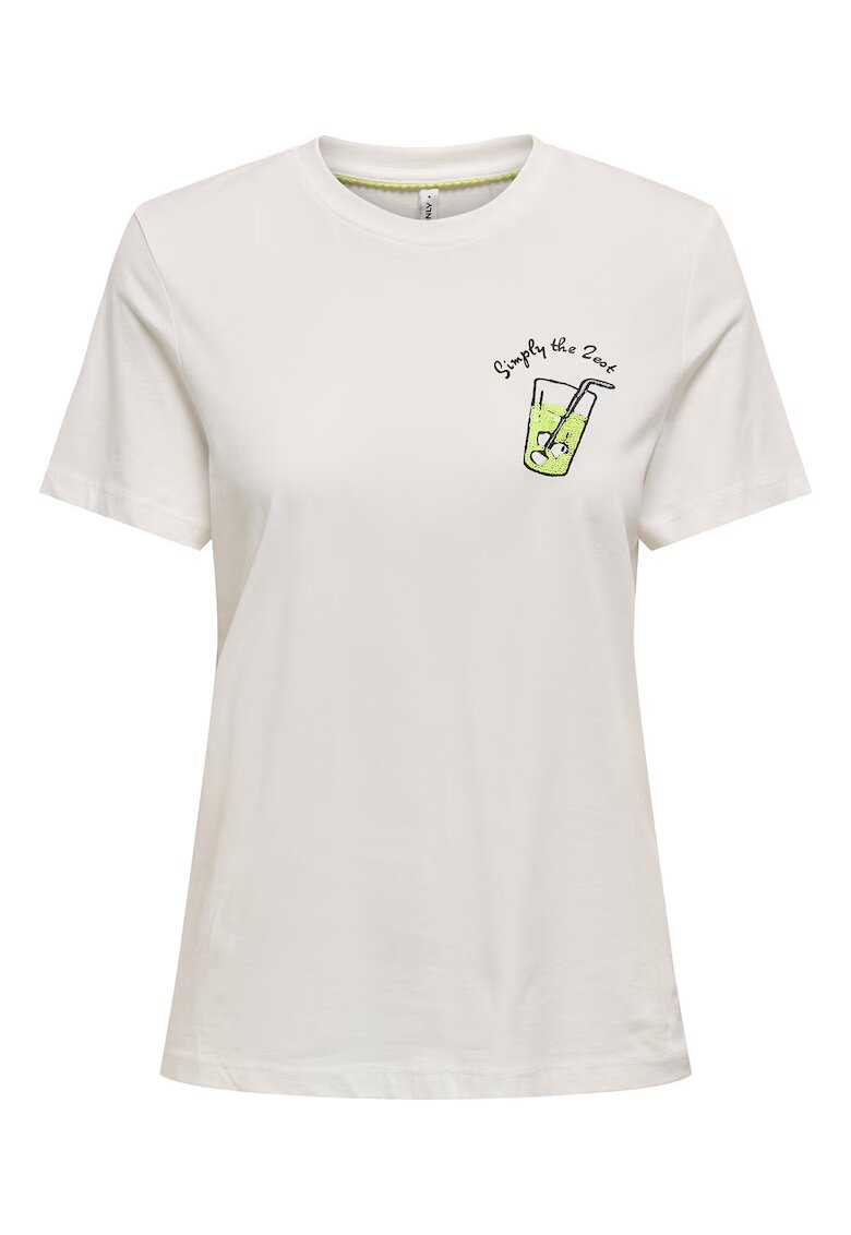 Only Tricou dama 15349150 - Bumbac organic - 47675 - Alb
