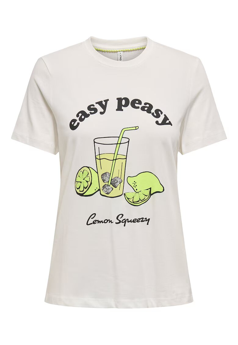 Only Tricou dama 15349150 - Bumbac organic - 748679 - Alb