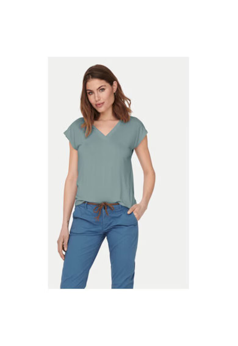Only Tricou dama - 304791147 - Modal/Poliester - Verde - Verde