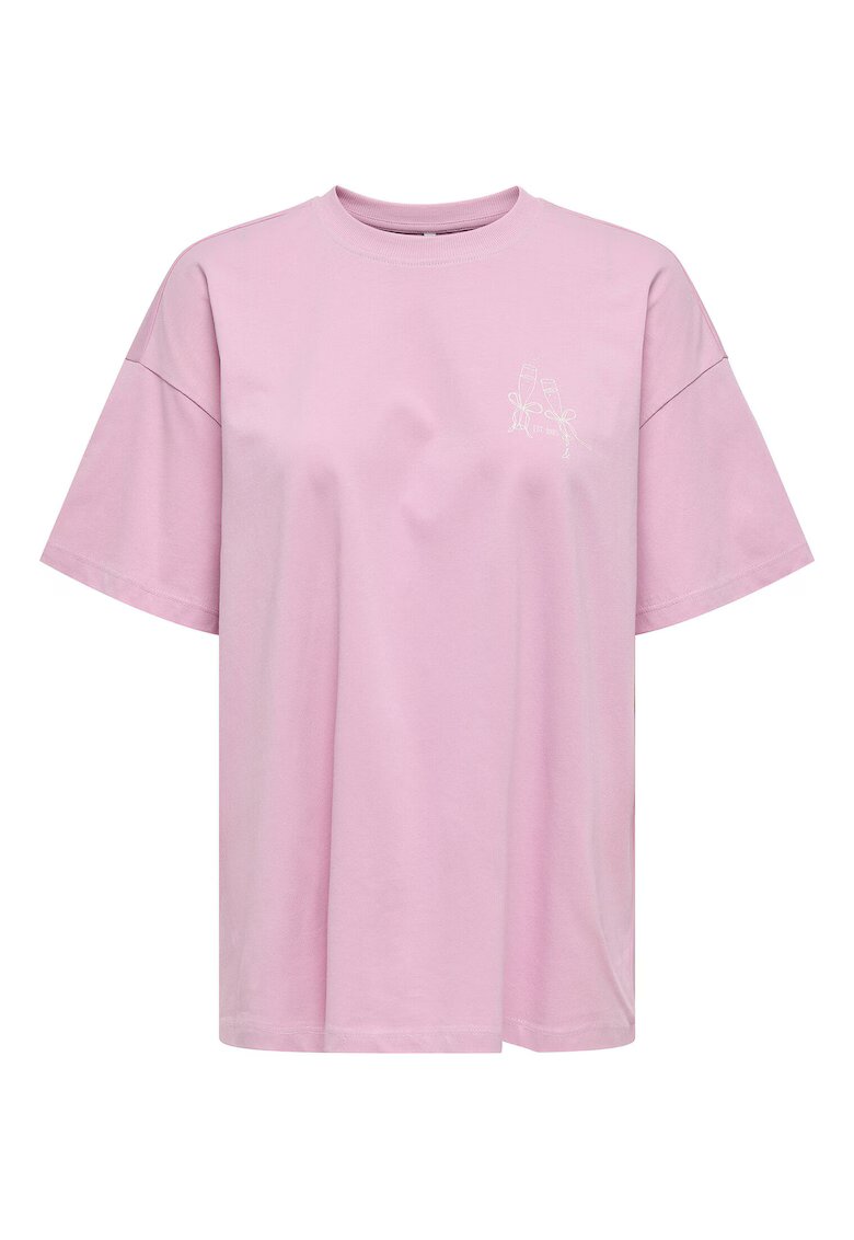 Only Tricou dama - Bumbac organic - Roz