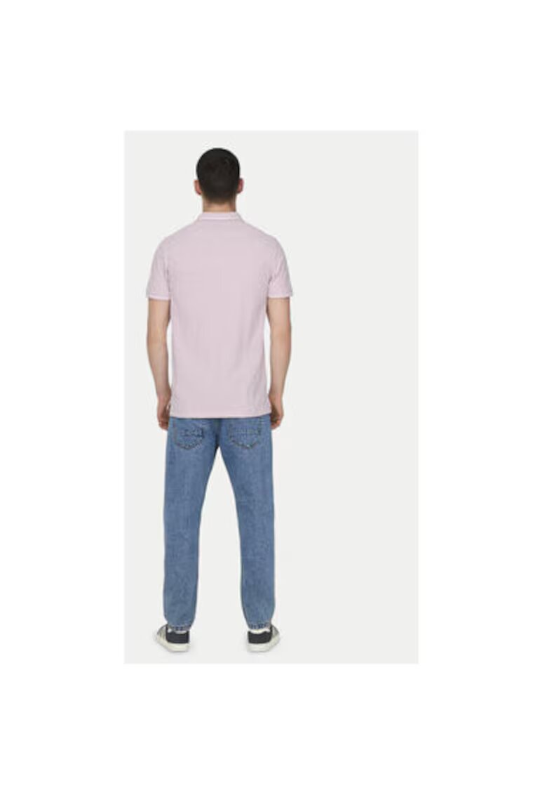 Only Tricou polo barbati Sons - 22024827 - Bumbac organic - Roz - Roz