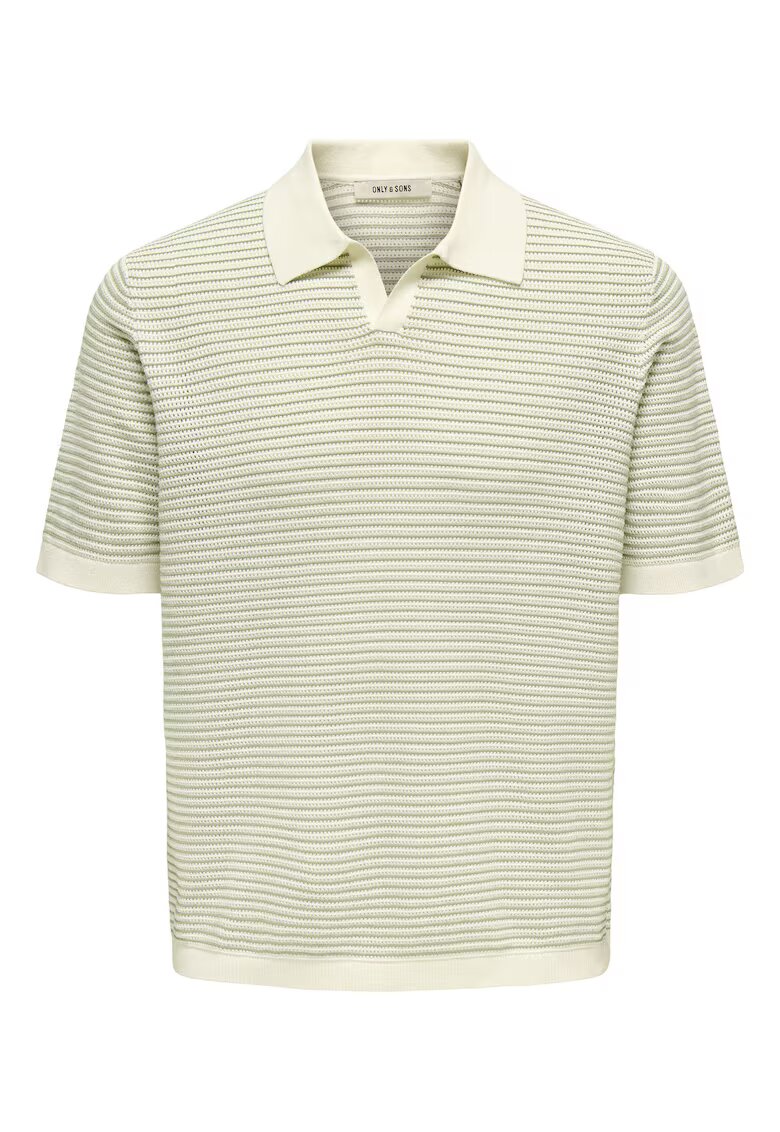 Only Tricou polo barbati Sons - 22033457 - Bumbac - Bej - Bej