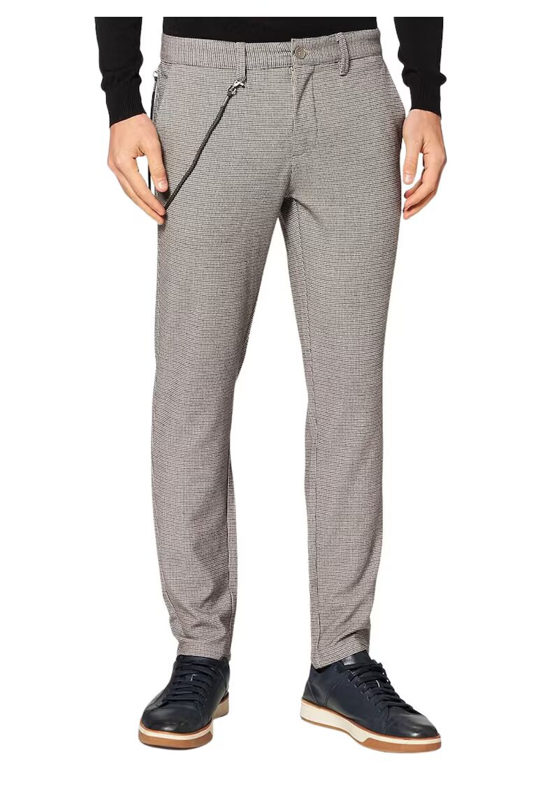 Only & Sons PantaloniChino Slim Fit cu model houndtooth