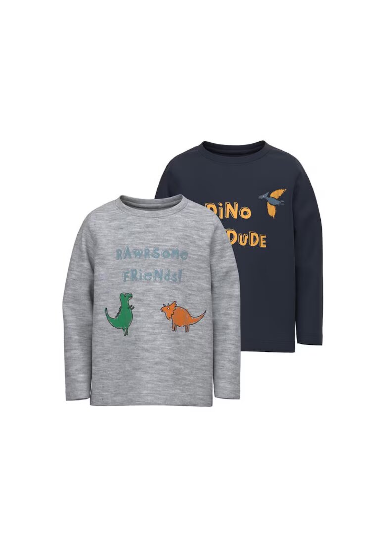 onlysons Set 2 bluze copii - 556267 - Gri/Bleumarin - Bumbac