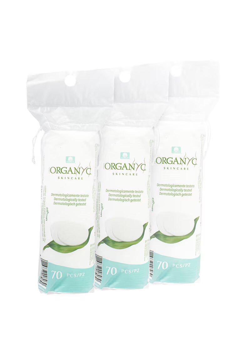 ORGANYC Set 3 X Dischete demachiante din bumbac organic - 70 buc