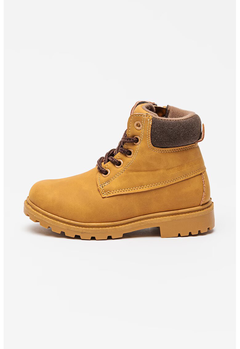 Original Marines Bocanci mid-high din piele nabuc sintetica - Maro camel
