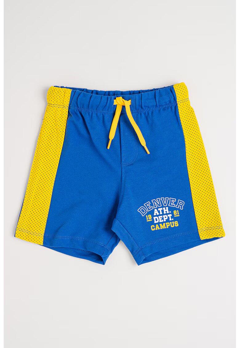 Original Marines Pantaloni scurti cu garnituri contrastante - Galben pai/Bleumarin