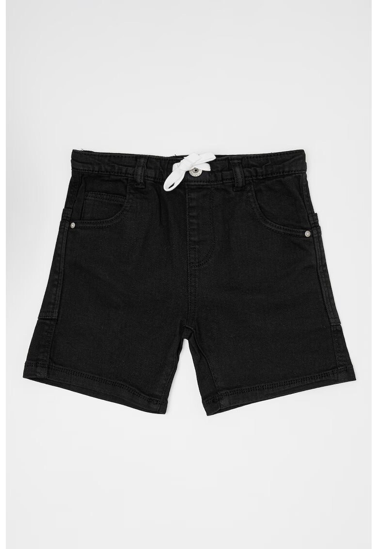 Original Marines Pantaloni scurti cu model uni si snur in talie - Negru