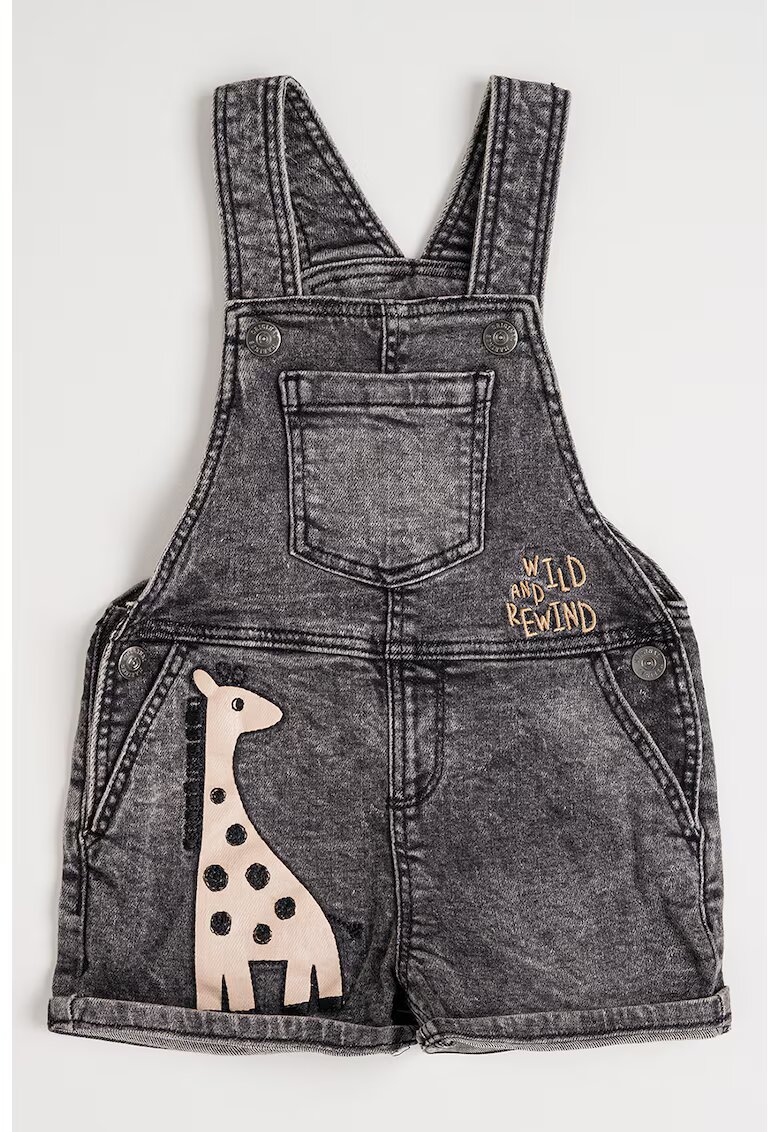 Original Marines Salopata din denim cu detaliu brodat - Gri inchis melange