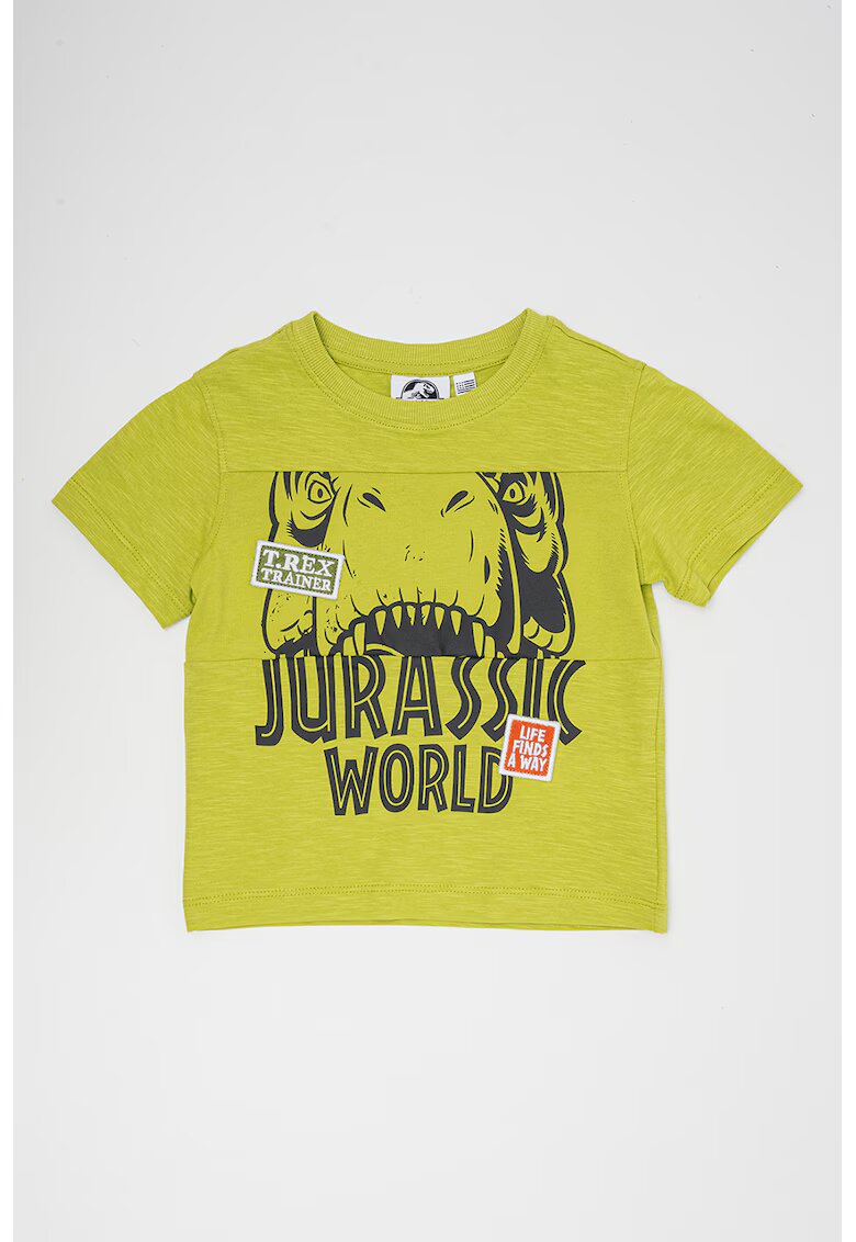 Original Marines Tricou de bumbac cu imprimeu grafic si text - Verde fistic