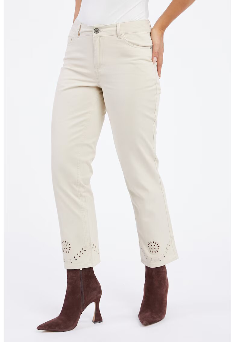 Orsay Blugi regular-fit cu talie medie - Alb