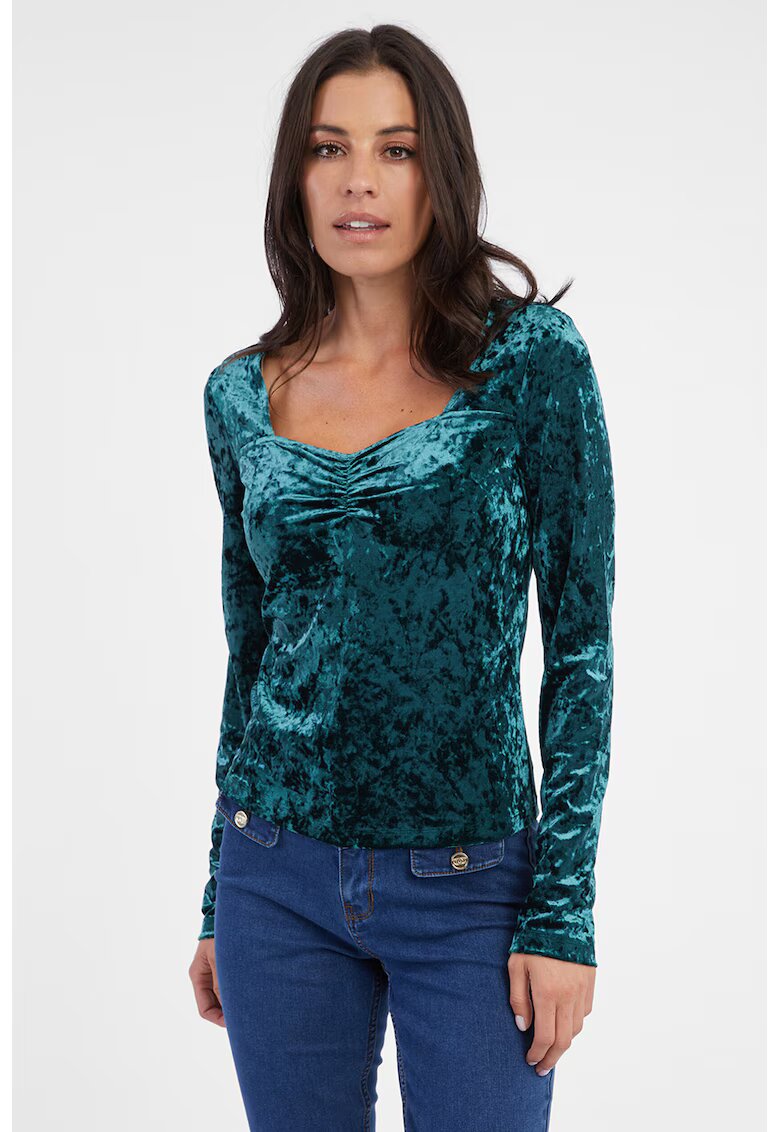 Orsay Bluza catifelata regular fit - Verde persan