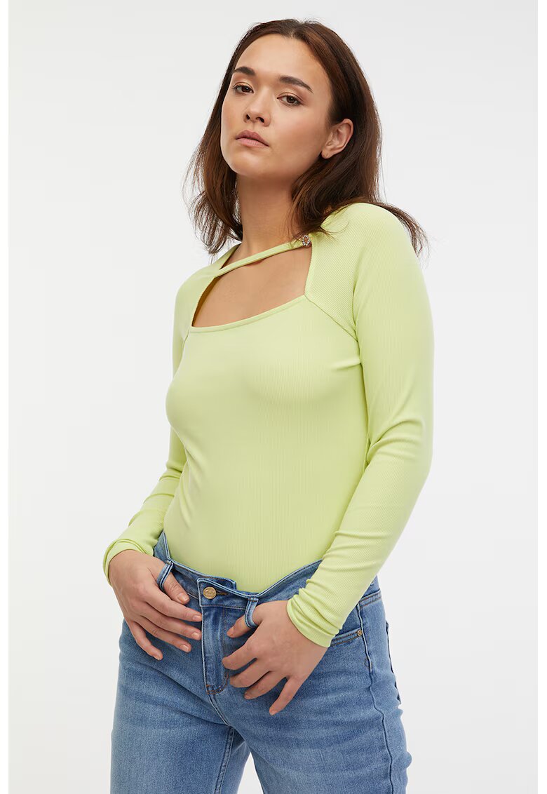 Orsay Bluza cu decupaj - Verde lime