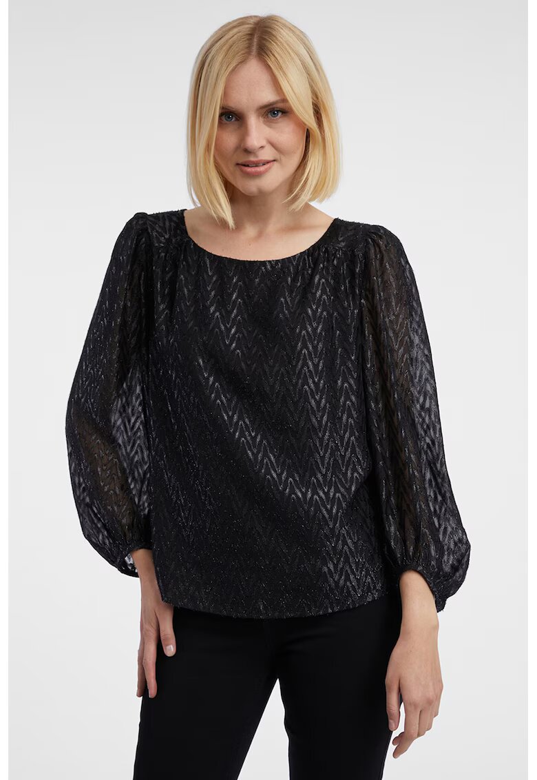 Orsay Bluza cu insertii din lurex - Negru