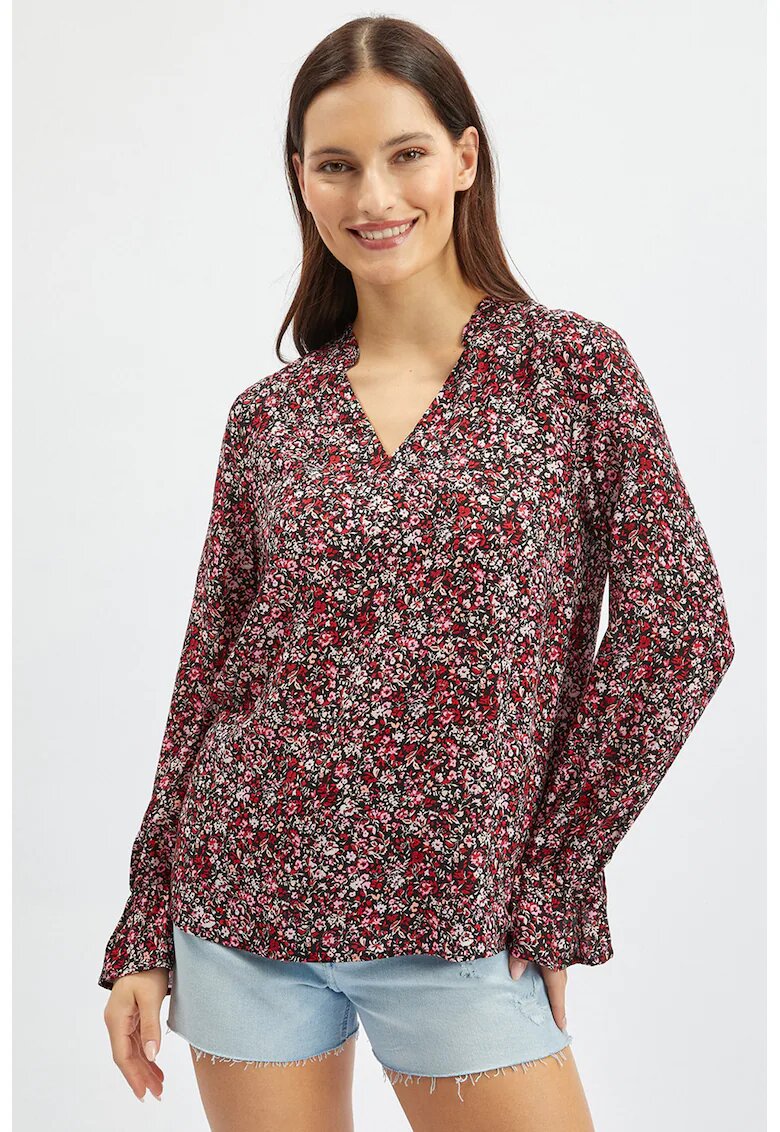 Orsay Bluza cu model si decolteu in V - Violet tyrian