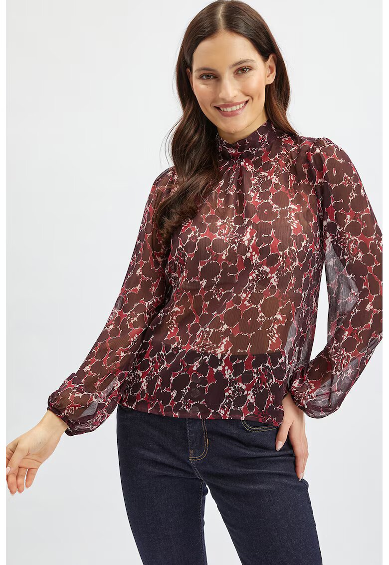 Orsay Bluza vaporoasa cu model - Violet tyrian