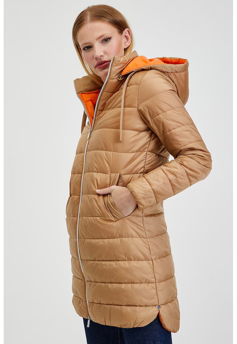 Orsay Geaca lunga cu gluga - Maro camel