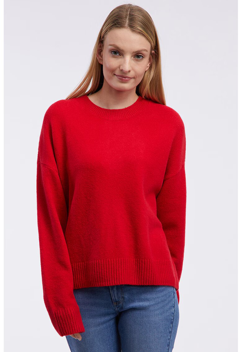 Orsay Pulover regular fit tricotat - Rosu inchis