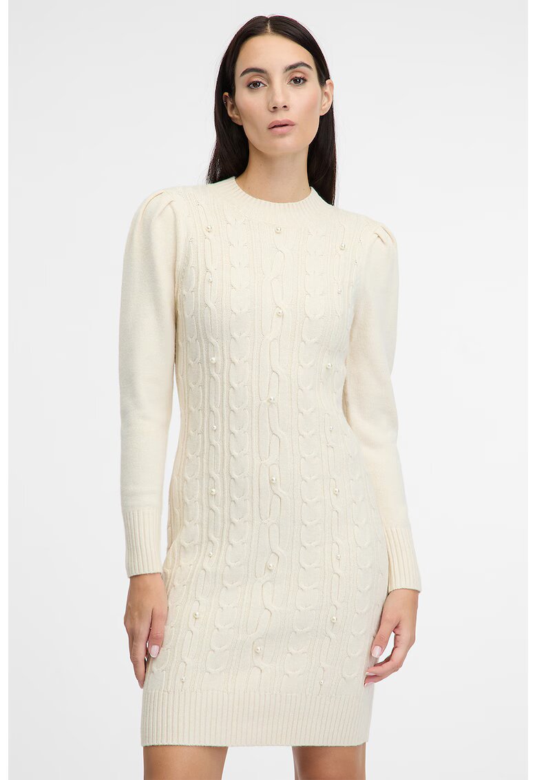 Orsay Rochie scurta cu torsade - Alb fildes