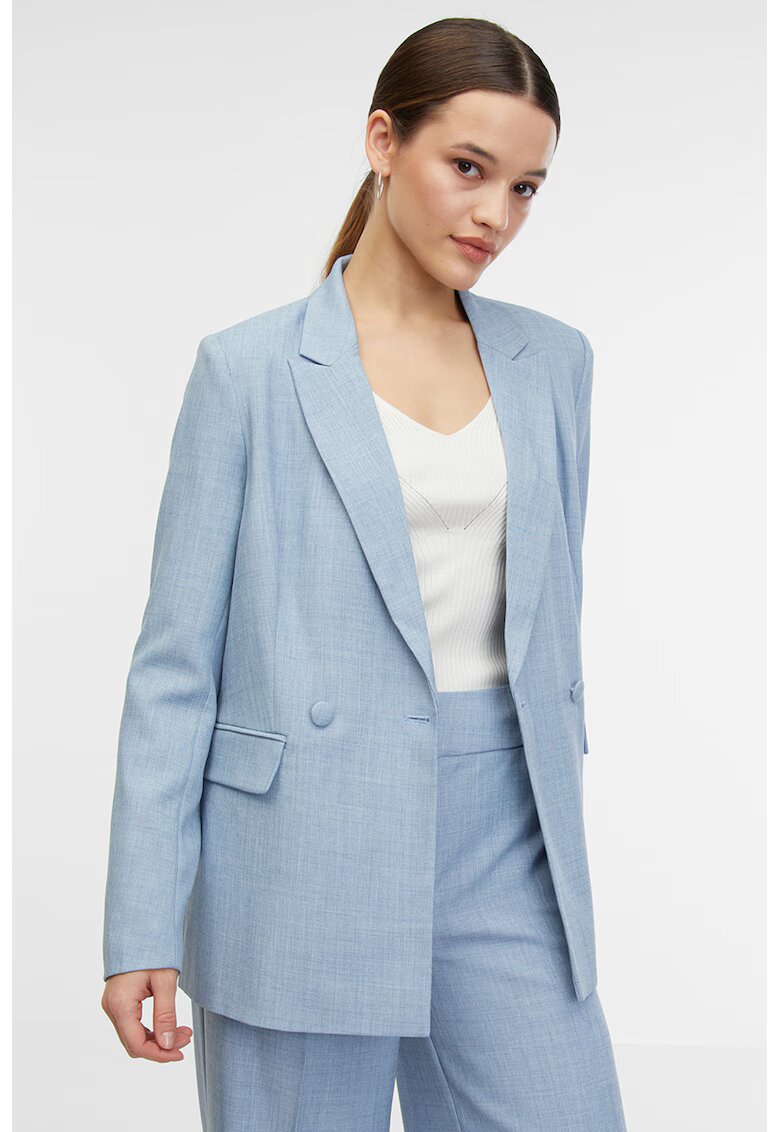 Orsay Sacou cu slit lateral si doua randuri de nasturi - Albastru deschis