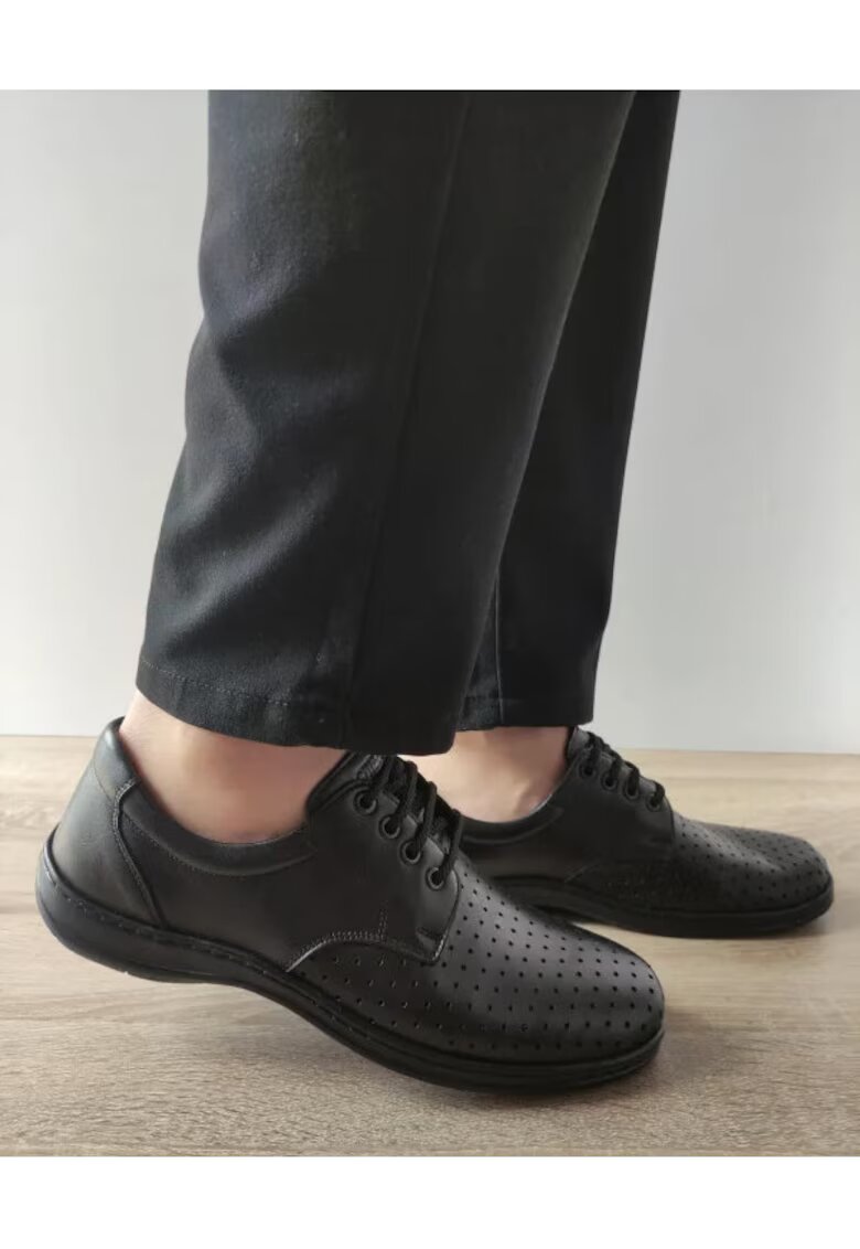 Otter Pantofi Casual Perforati Barbati 147 01-N Negri - Negru - Negru