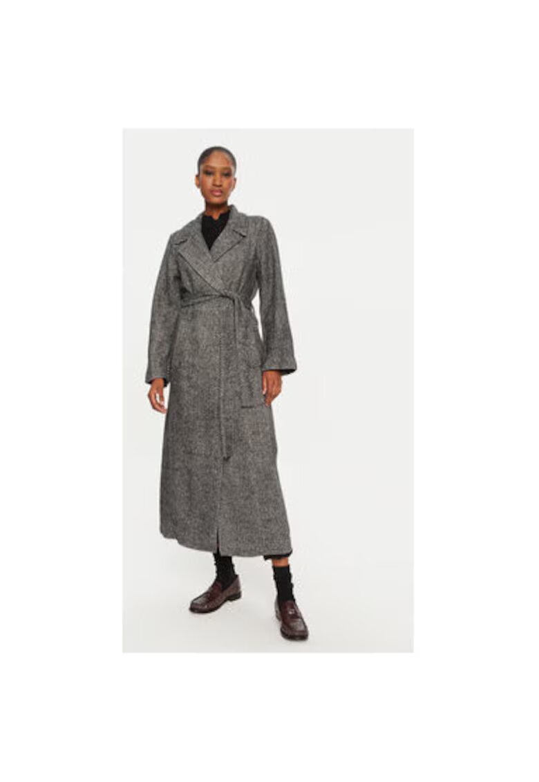 OUI Palton dama - 304524806 - Poliester - Gri - Gri