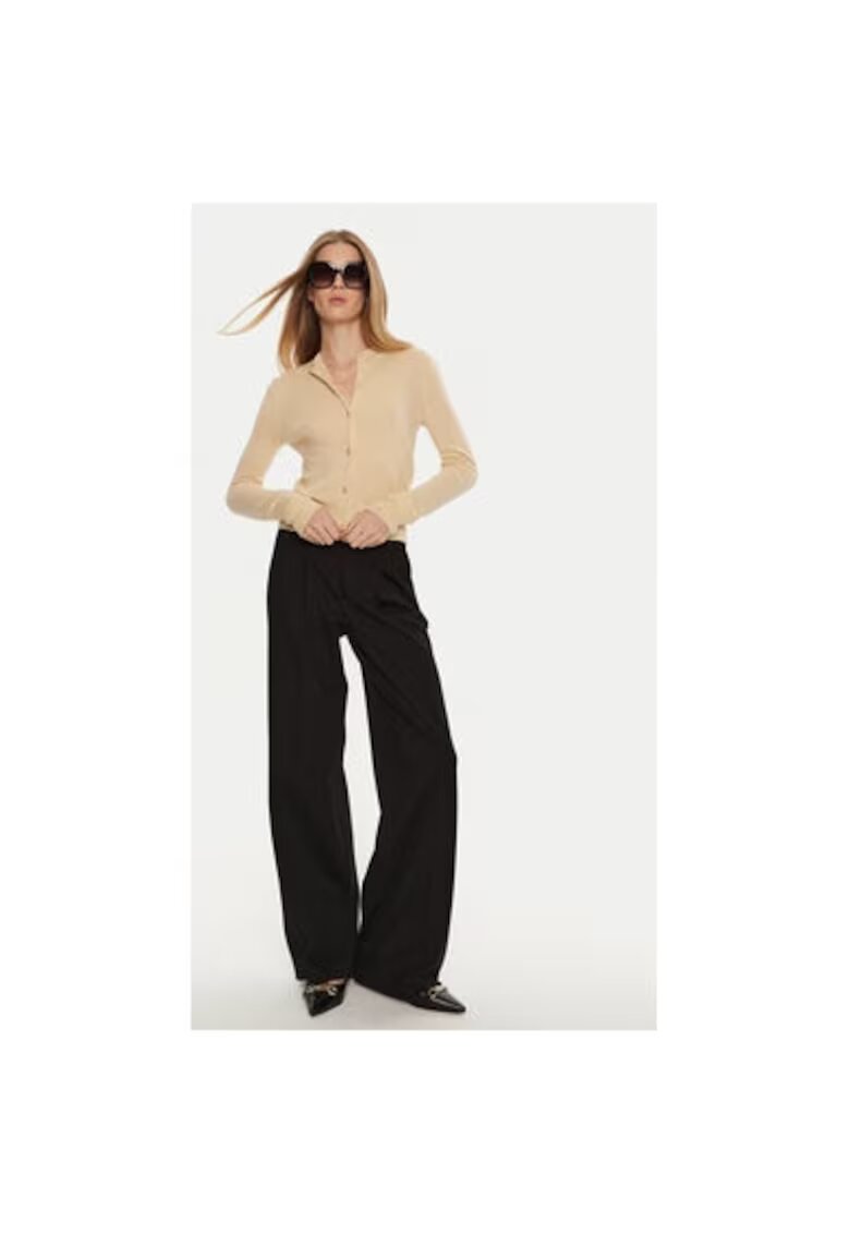 OUI Pantaloni dama - 304525551 - Viscoza/Poliamida - Negru - Negru