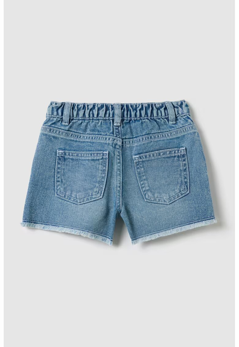 OVS Blugi scurti cu nasturi si broderie - Verde/Albastru melange/Roz