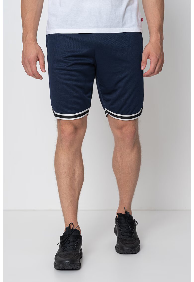 OVS Pantaloni scurti cu talie medie - Alb/Bleumarin