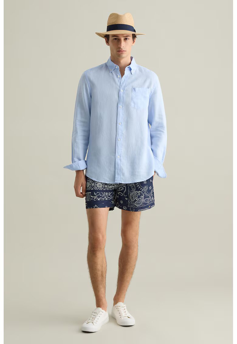 OVS Pantaloni scurti de baie cu model - Alb/Bleumarin