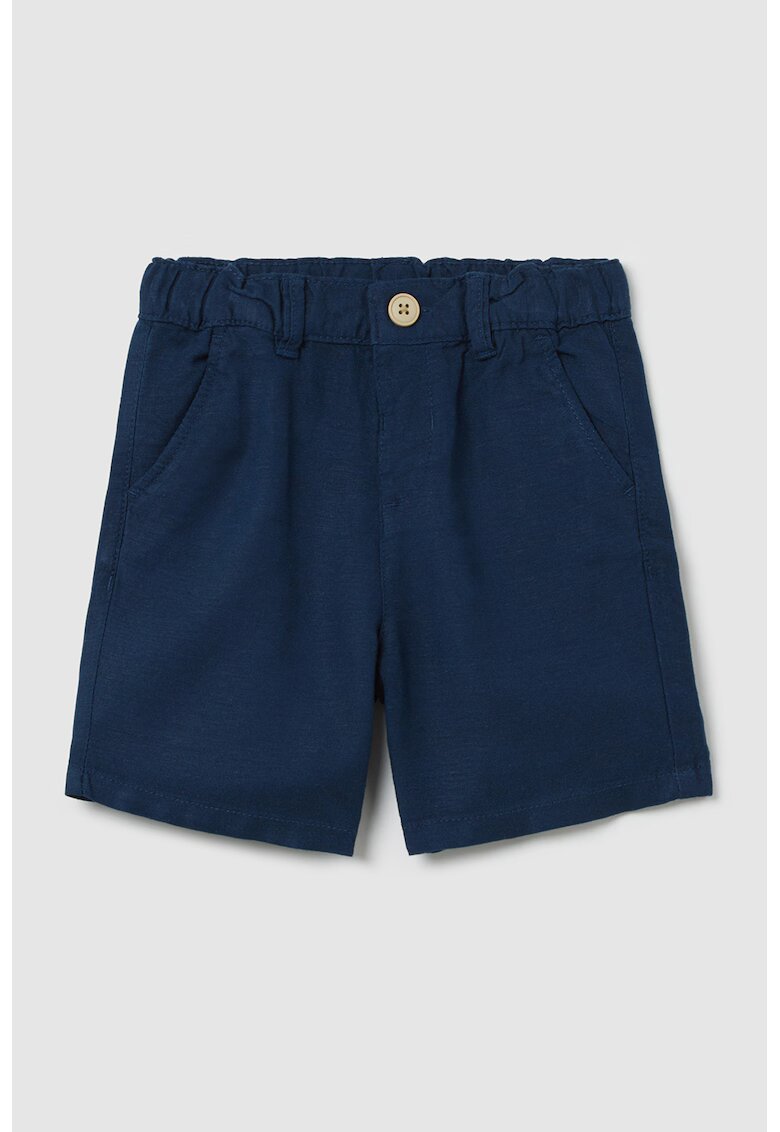OVS Pantaloni scurti din amestec de in - Bleumarin