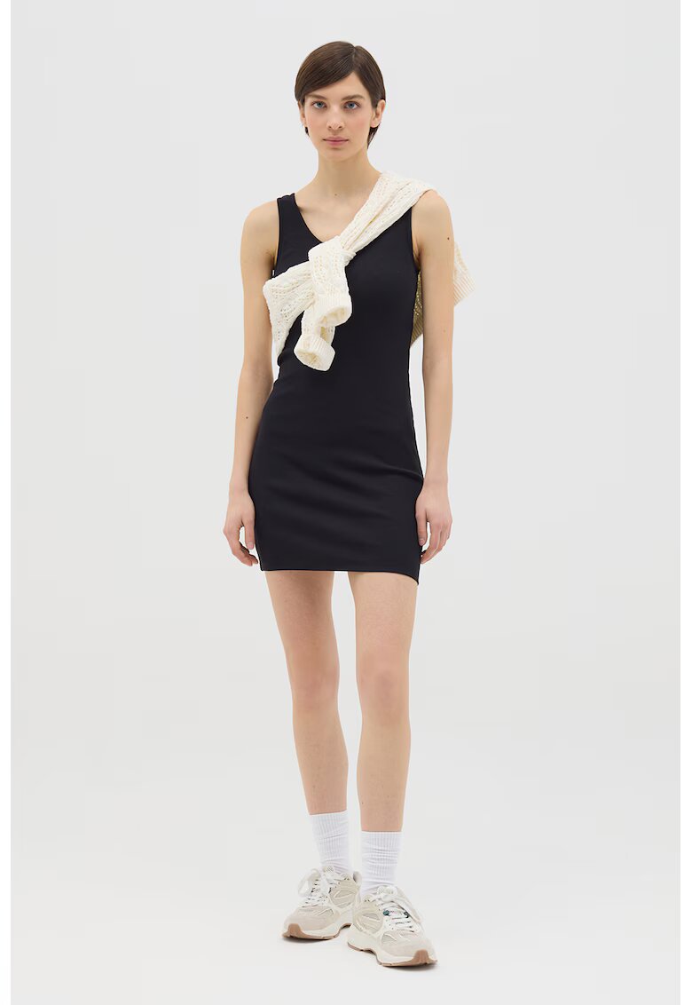 OVS Rochie cambrata cu decolteu rotund - Negru