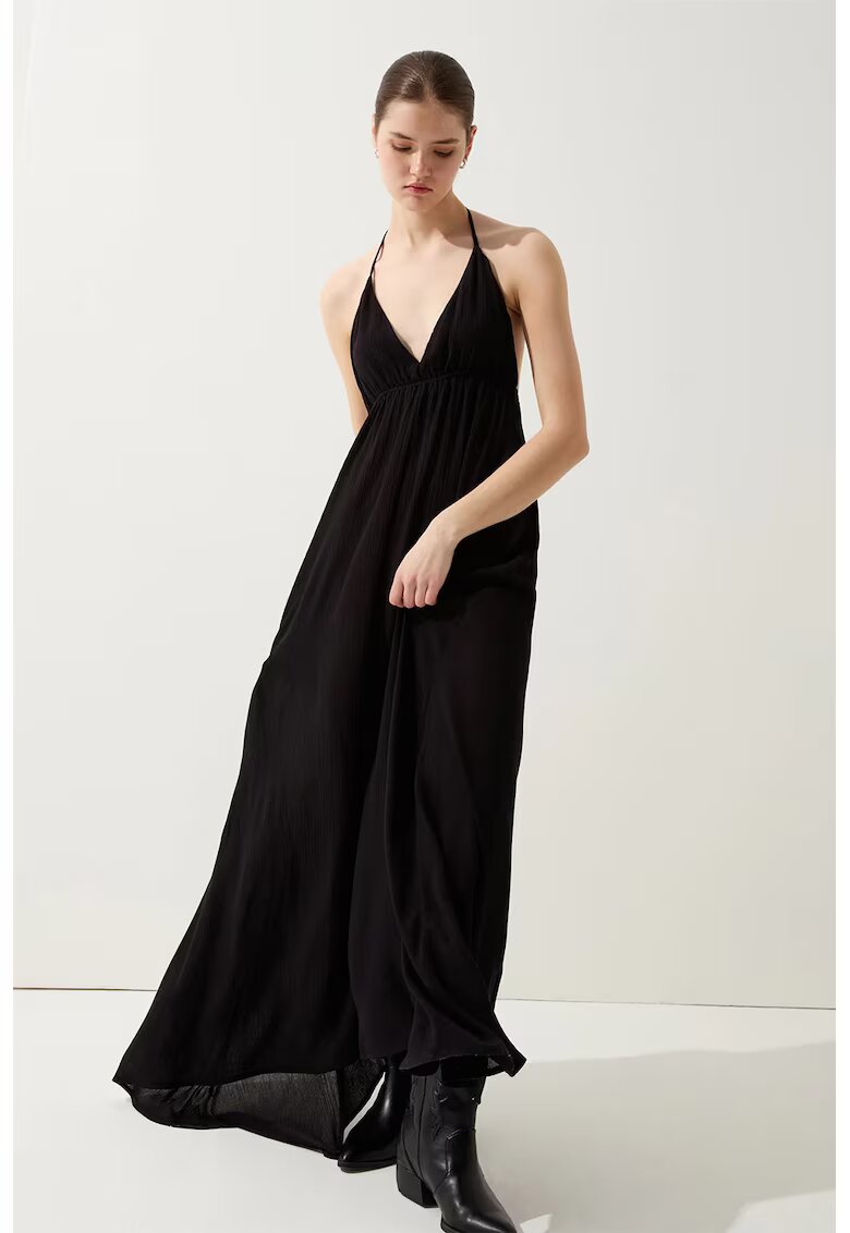 OVS Rochie lunga halter - Negru