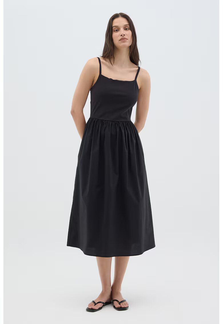 OVS Rochie midi cu decolteu patrat - Negru