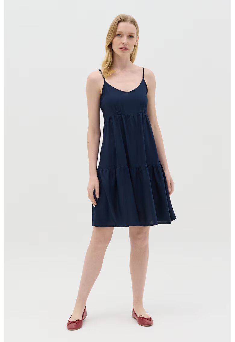 OVS Rochie scurta evazata cu bretele inguste - Bleumarin