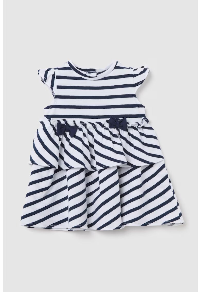 OVS Rochie stratificata cu dungi - Alb/Bleumarin