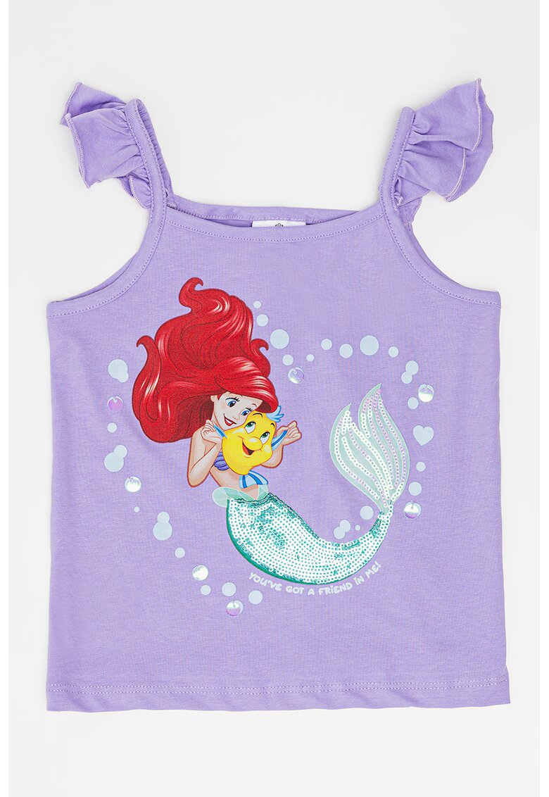 OVS Top din amestec de bumbac cu imprimeu Disney Princess - Verde/Violet deschis