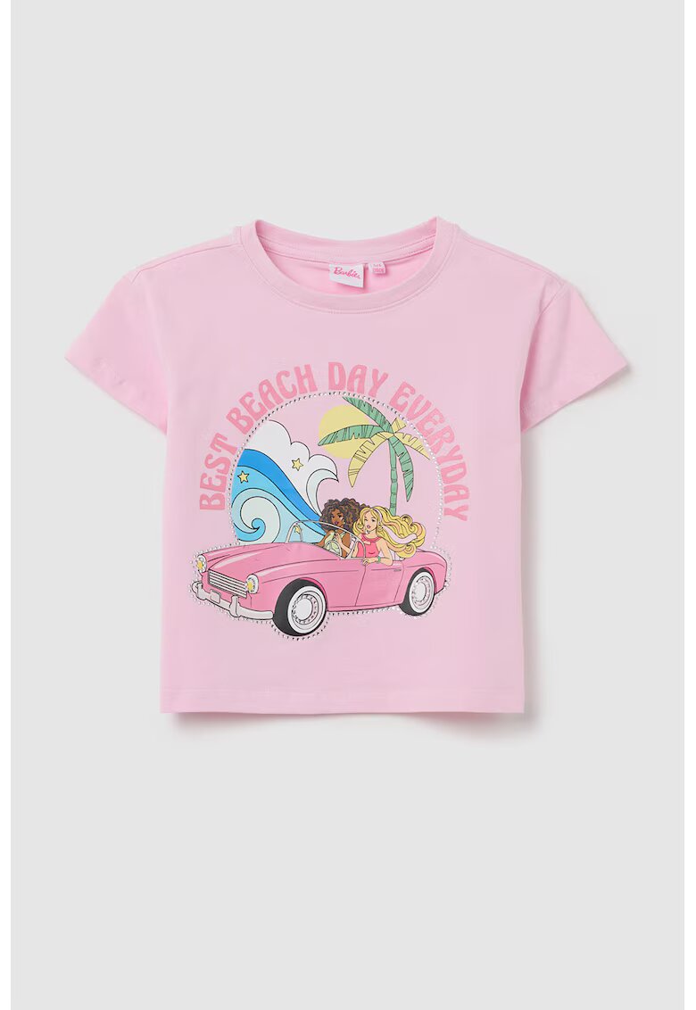 OVS Tricou cu imprimeu Barbie - Verde/Roz/Albastru
