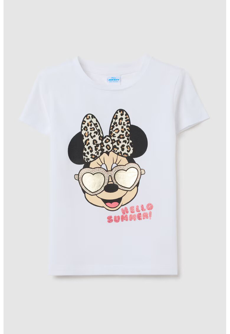 OVS Tricou cu imprimeu Minnie Mouse - Negru/Maro