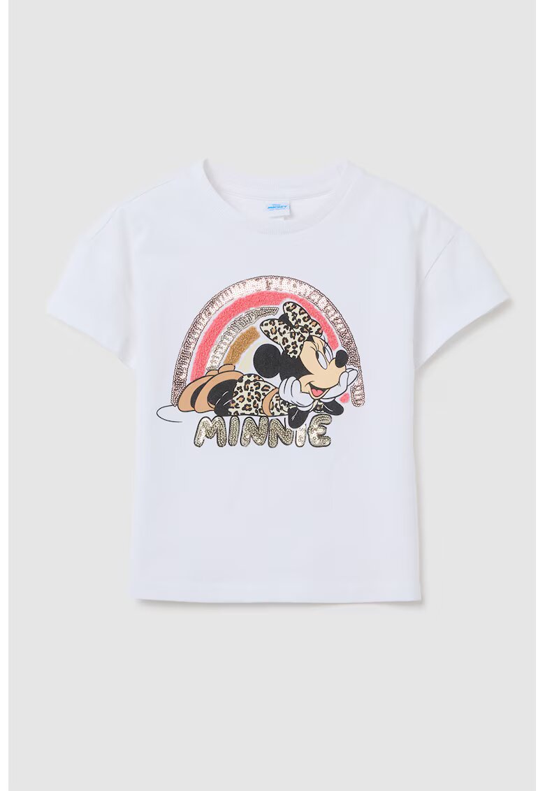 OVS Tricou cu paiete - Rosu/Negru/Maro