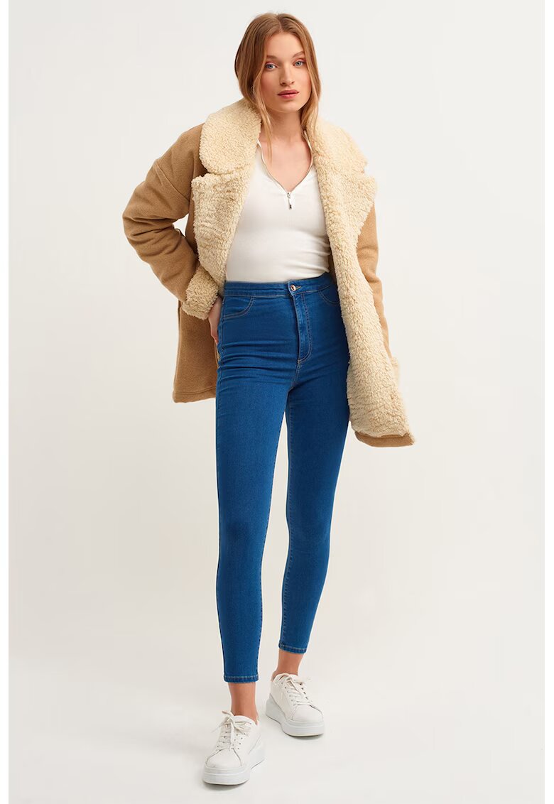 OXXO Blugi crop skinny - Albastru