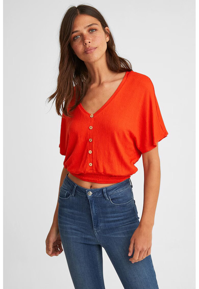 OXXO Bluza crop lejera - Caramiziu