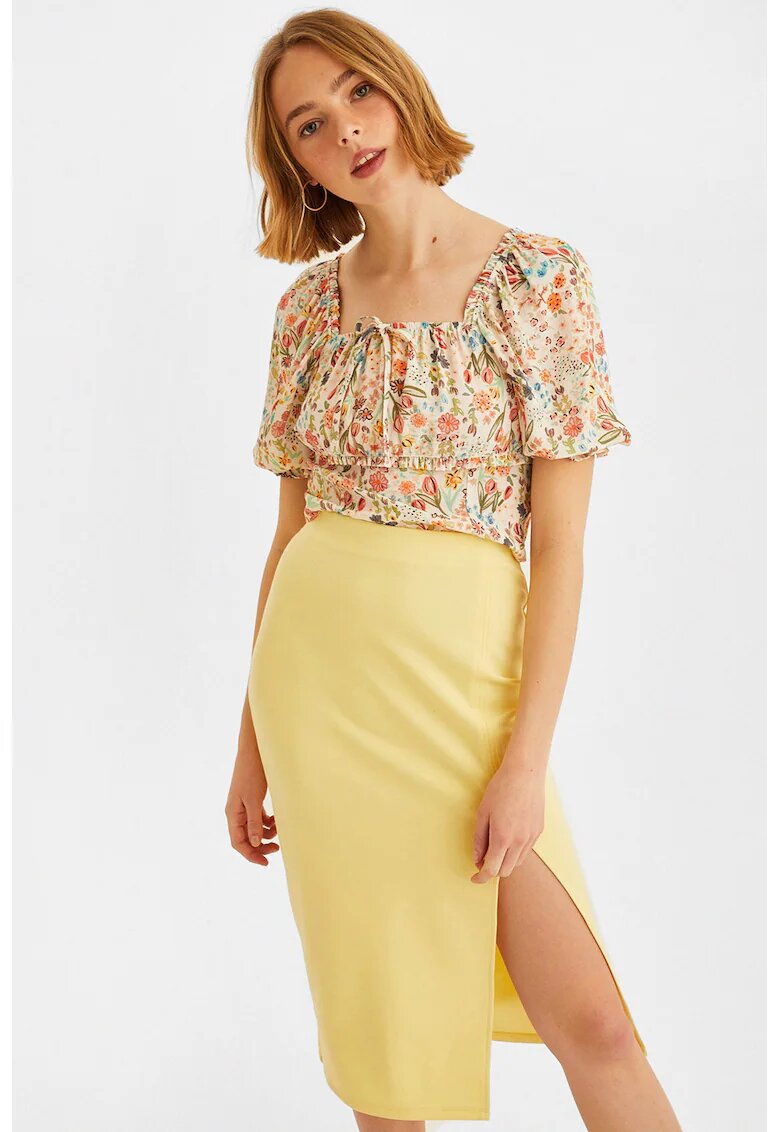OXXO Bluza cu imprimeu si maneci scurte - Multicolor