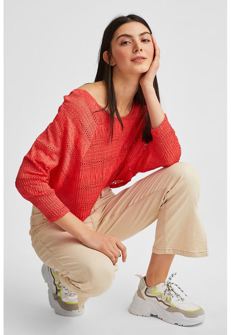 OXXO Bluza cu maneci raglan - Coral