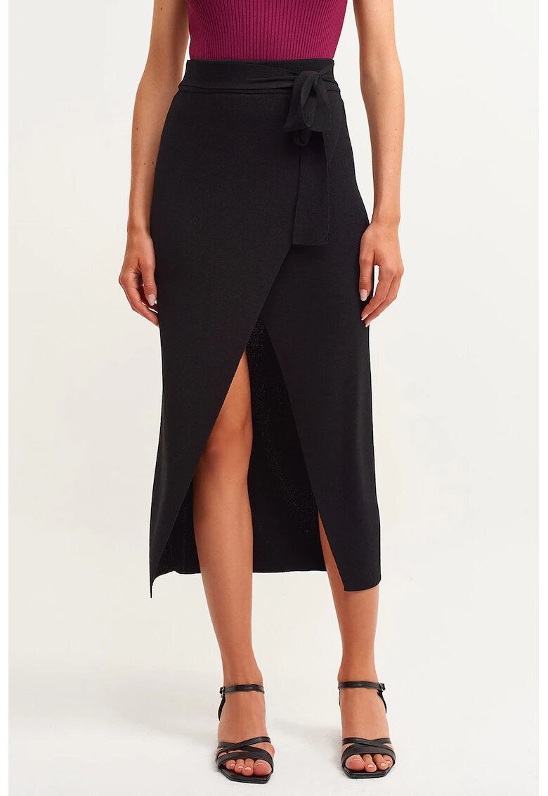 OXXO Fusta midi petrecuta - Negru
